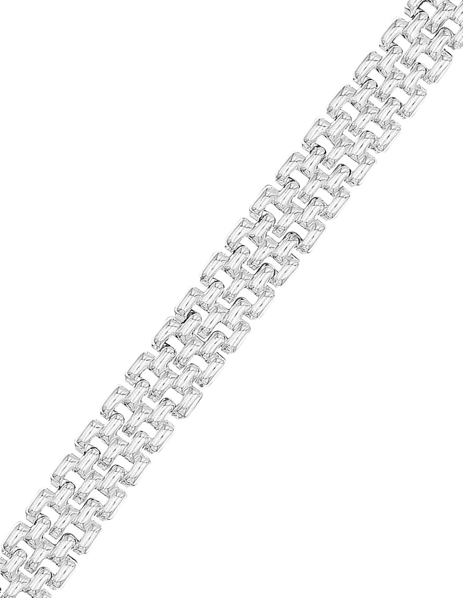 Brazalete Silvex Spa de plata p 925 con acabado baño rodio