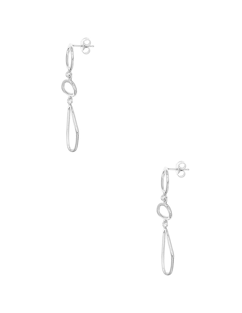Aretes de plata P 925 con acabado baño rodio 3