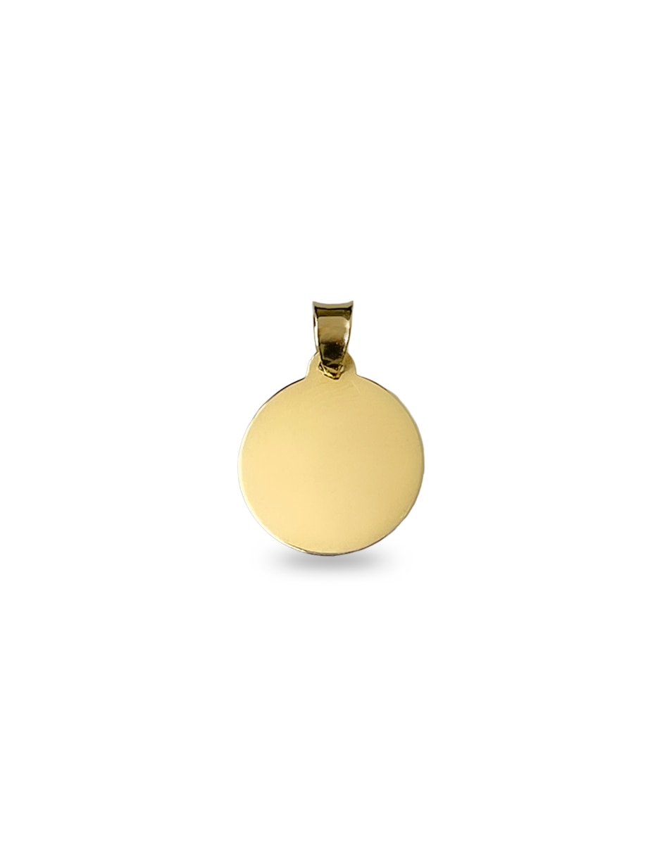 Medalla circular Virgen de Guadalupe de oro 14 K 3