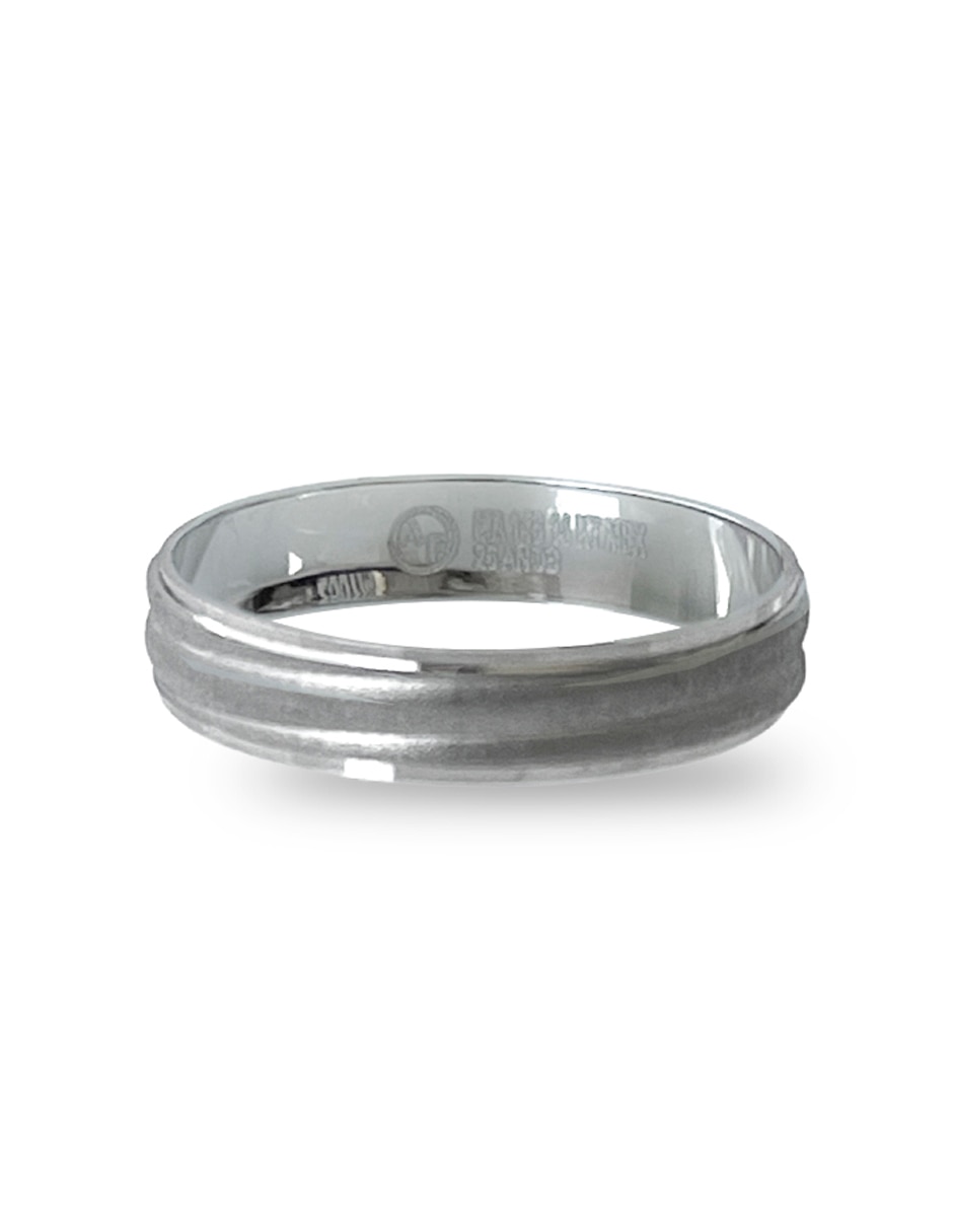 Argolla de oro blanco 14 k 1