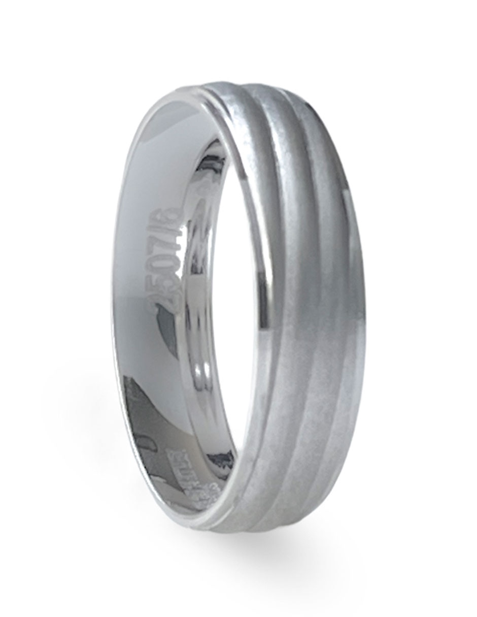Argolla de oro blanco 14 k Argo Joyeros