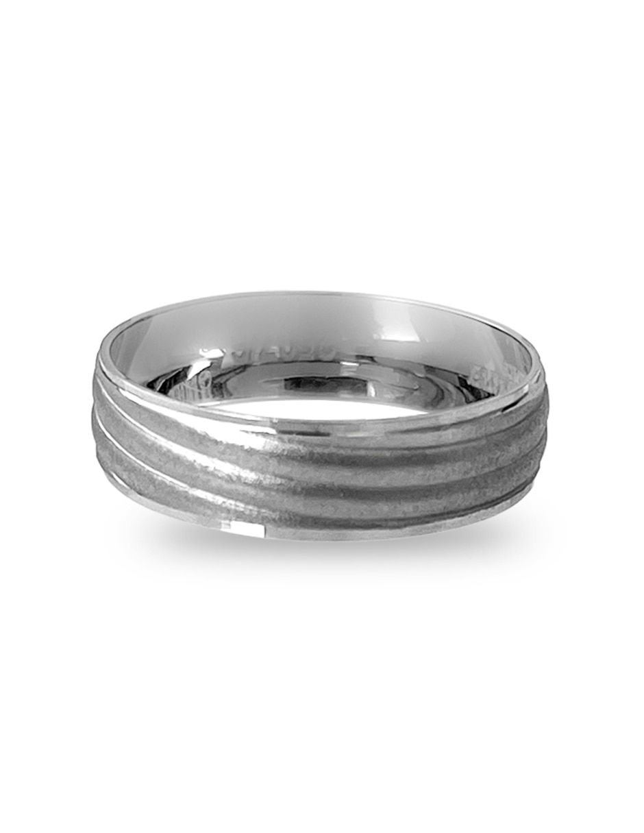 Argolla de oro blanco 14 k Argo Joyeros