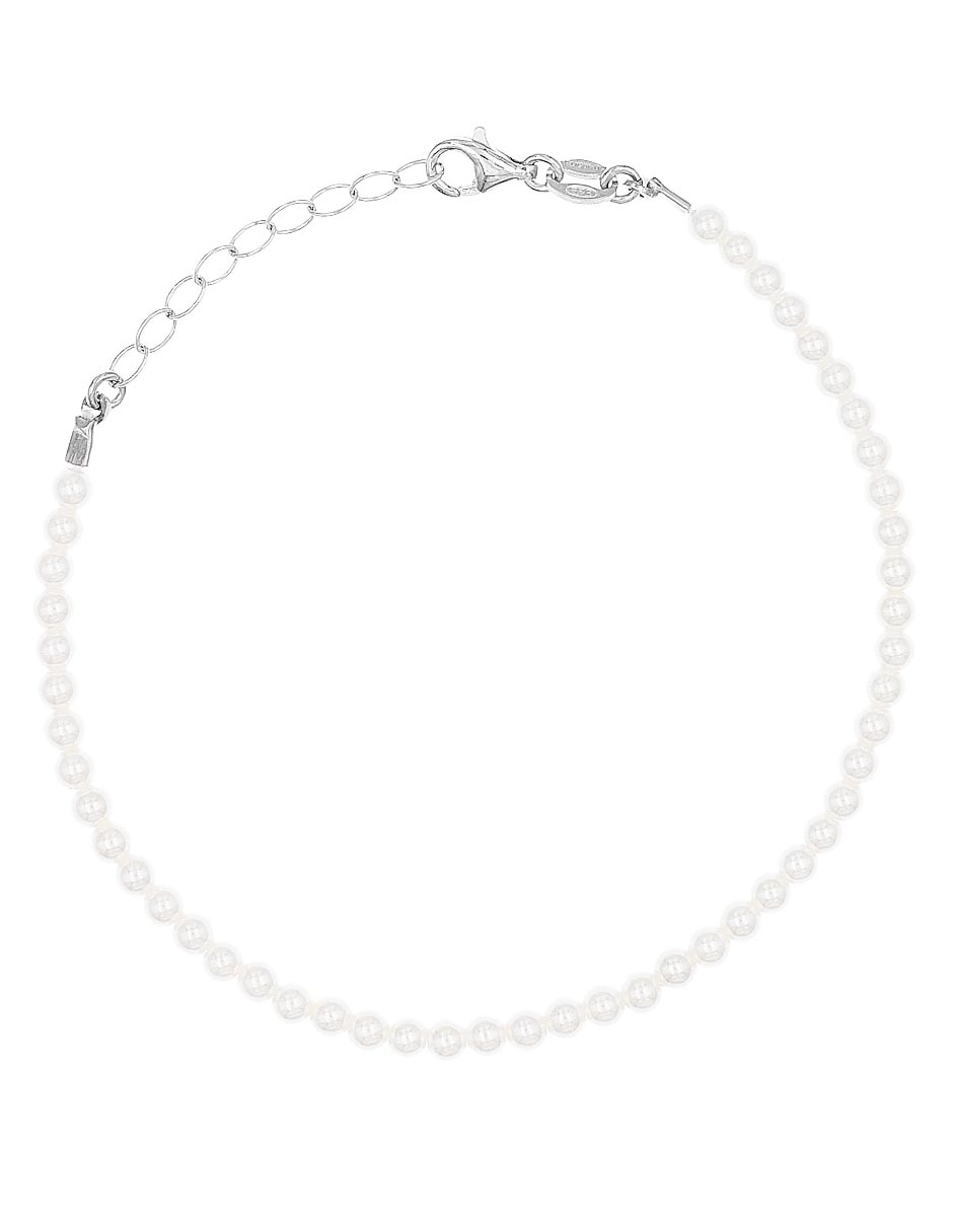 Brazalete de plata con perla p 925 con acabado baño rodio 1