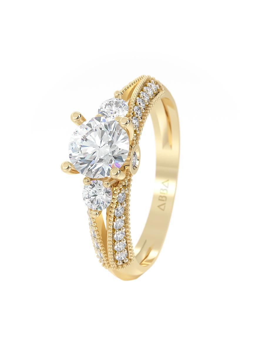 Anillo de compromiso 14 k 5