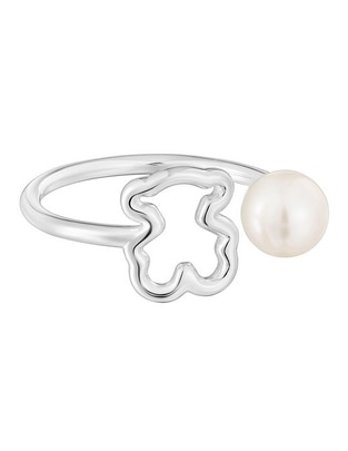 Anillo circular Oso P 925 de plata perla brillante Anillo circular Oso P 925 de plata perla brillante