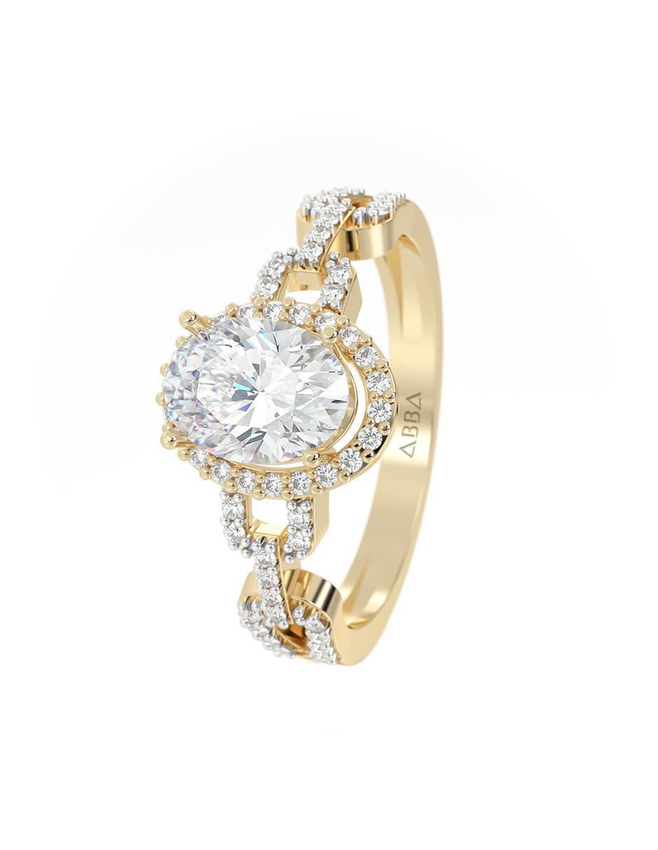 Anillo de compromiso 14 k 5
