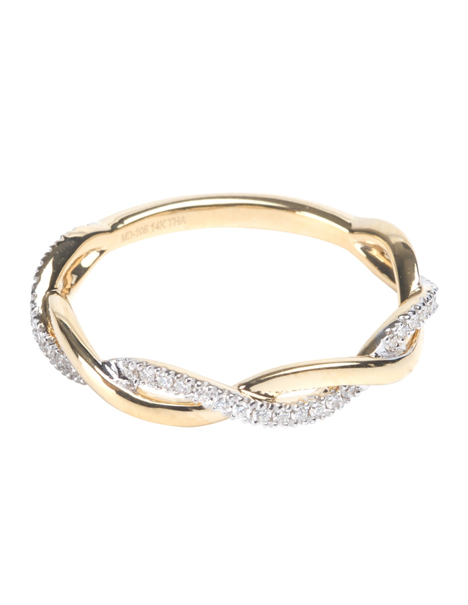 Anillo circular Riccardo Orsato 14 k de oro diamante