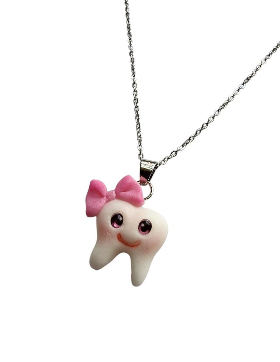 Collar con dije muela Dentista de plata P 925 3