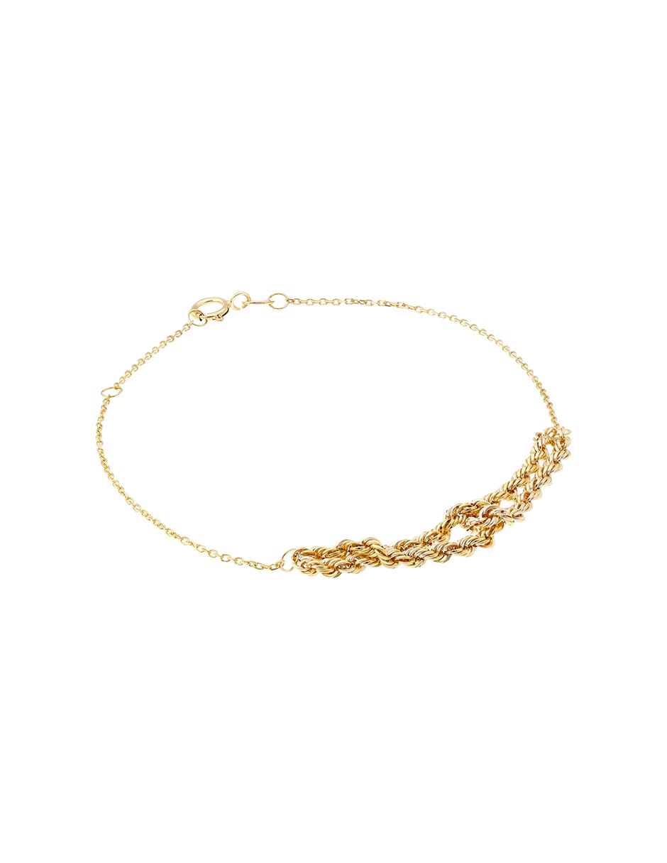 Pulsera Lusso de oro amarillo 14 k con acabado brillante
