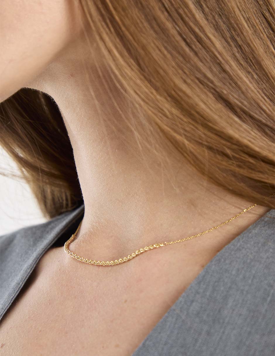 Collar de oro amarillo 14 K