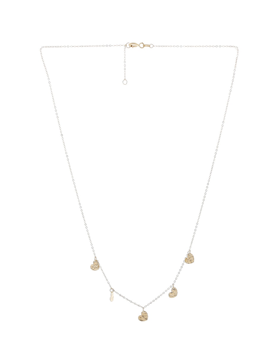 Collar de corazón Lusso de oro amarillo 14 K