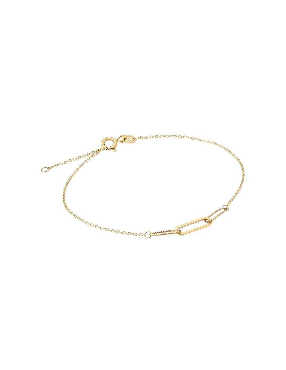 Pulsera Lusso de oro amarillo 14 k con acabado brillante