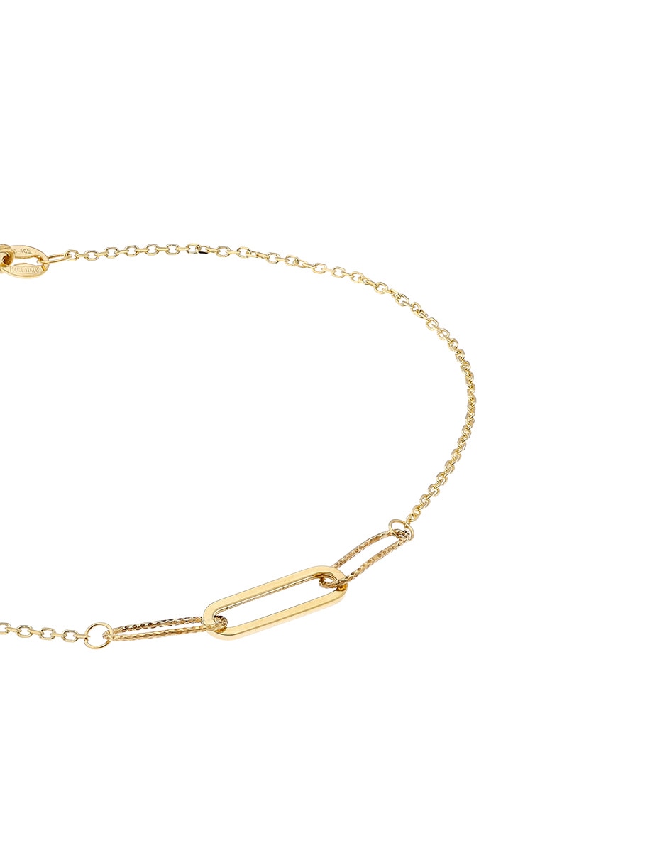 Pulsera Lusso de oro amarillo 14 k con acabado brillante