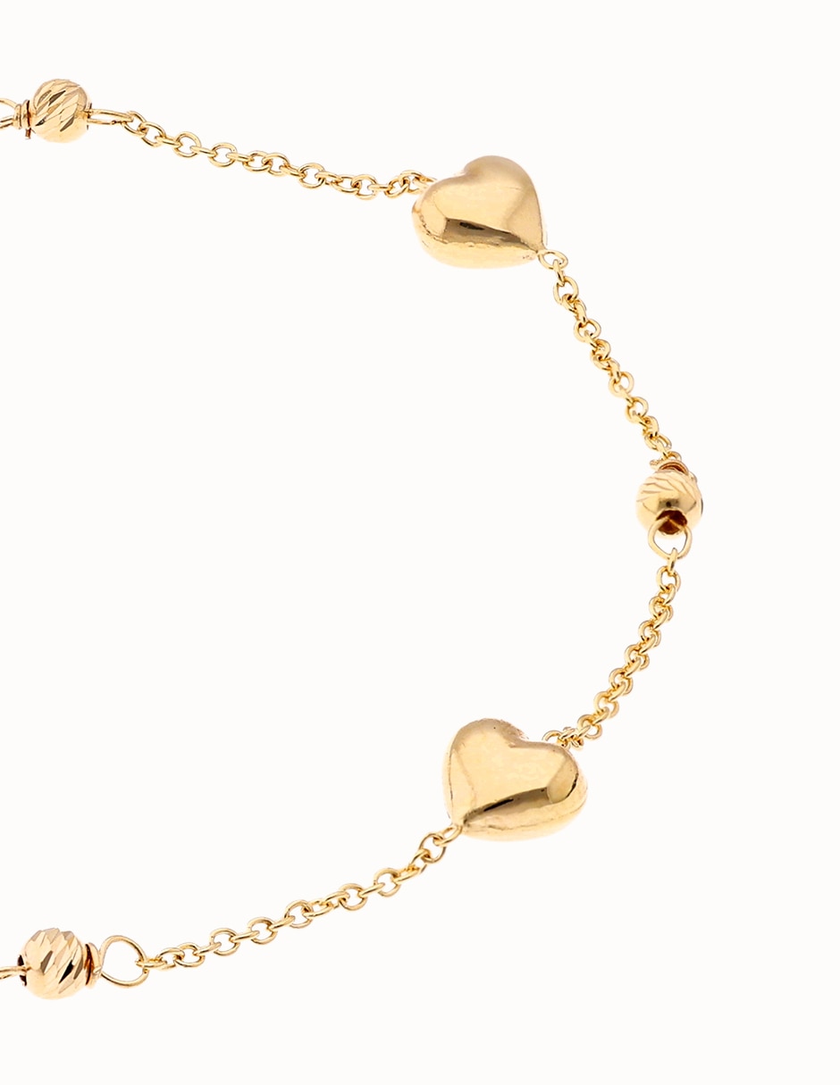 Pulsera de oro 14 K con acabado liso Pulsera de oro 14 K con acabado liso