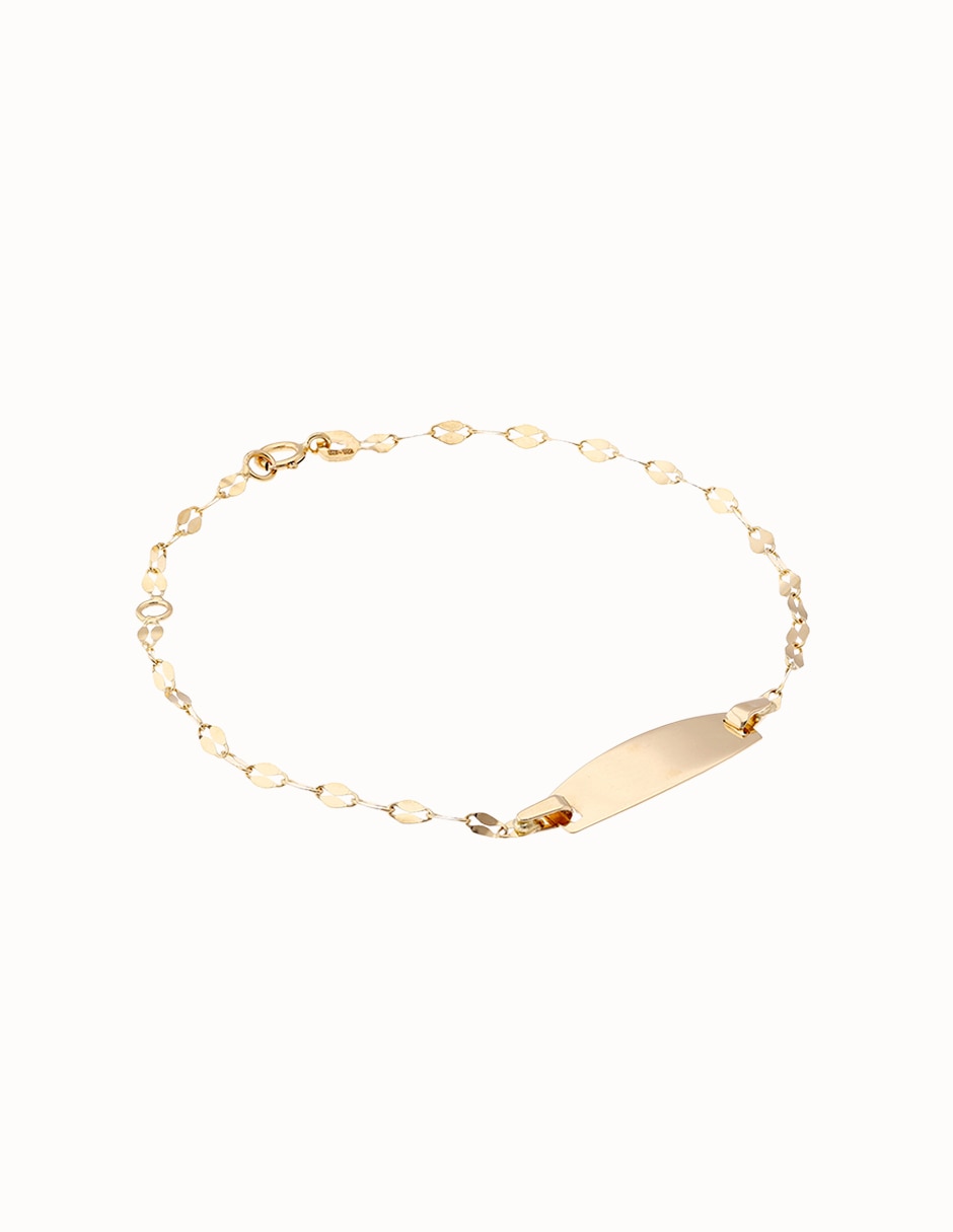Pulsera Lusso de oro amarillo 14 k con acabado pulido