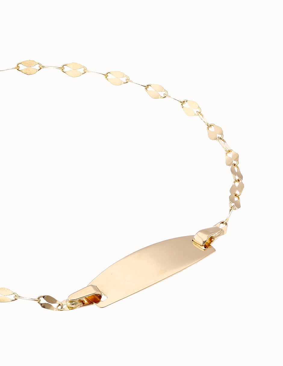 Pulsera de oro amarillo 14 k con acabado pulido