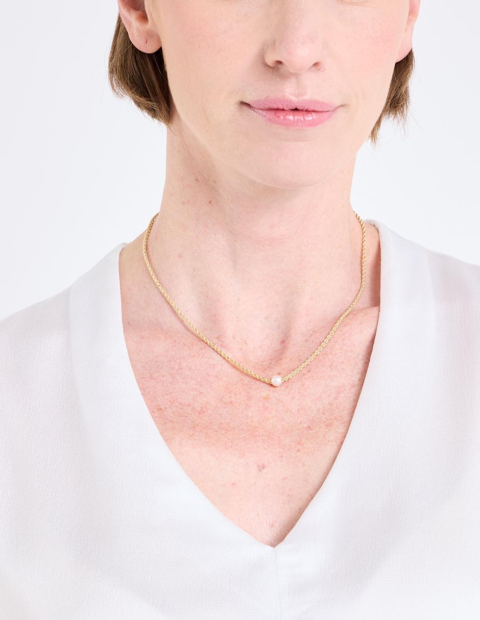 Collar de oro amarillo 14 K