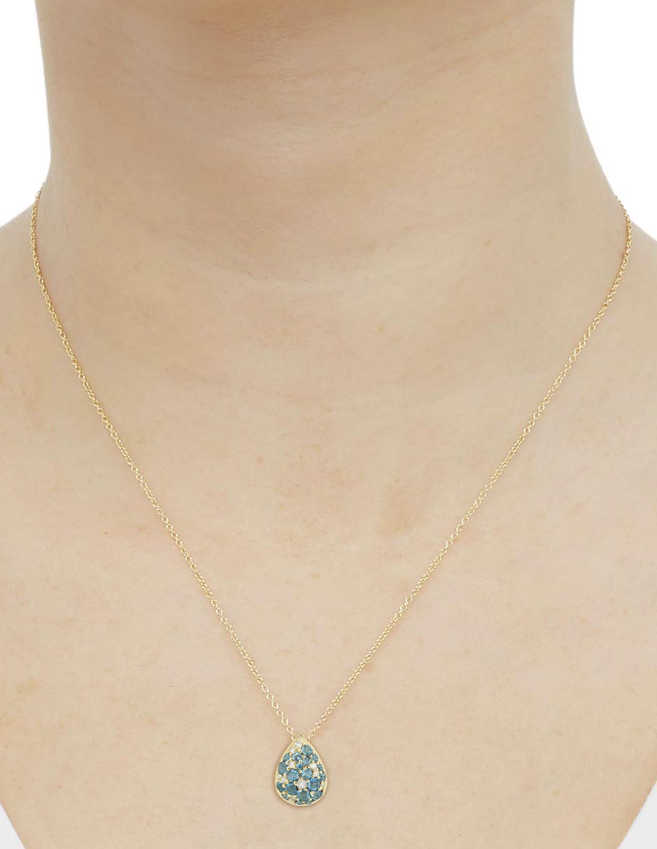 Collar de gota de oro 14 K