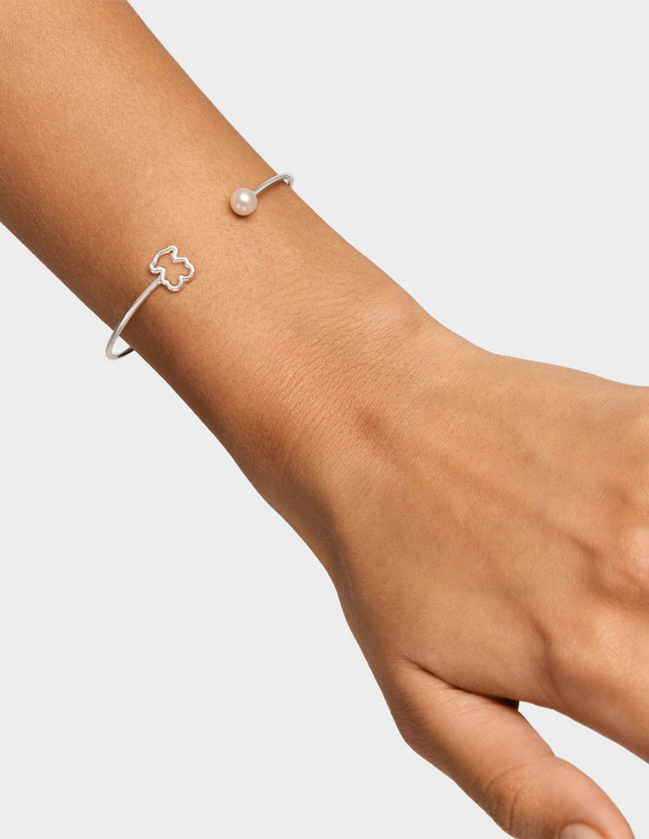 Pulsera de plata con perla P 925 New Silueta acabado brillante 6