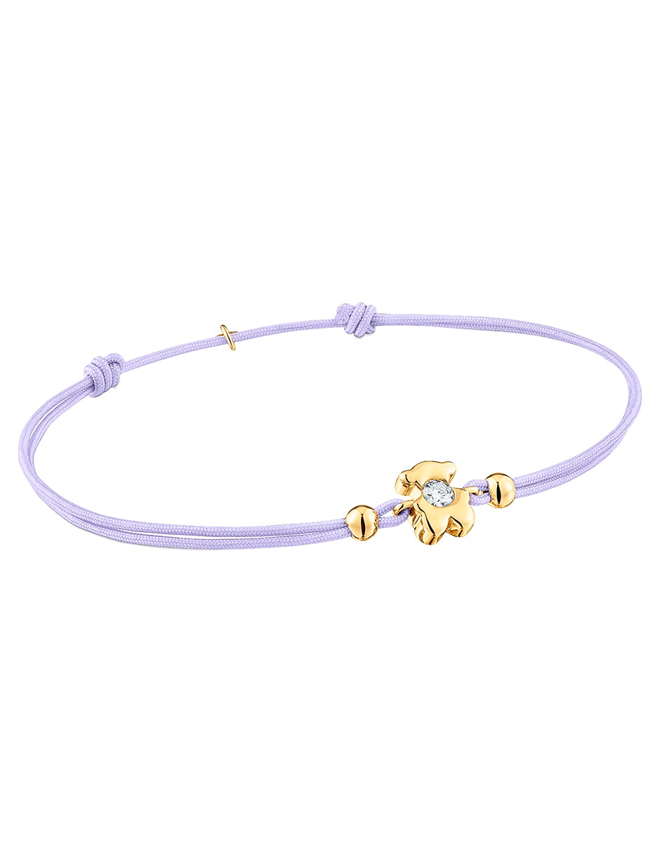 Pulsera de oro amarillo 14 K Lili Motives Lgd acabado brillante 2