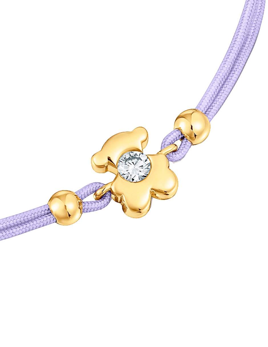 Pulsera de oro amarillo 14 K Lili Motives Lgd acabado brillante 3