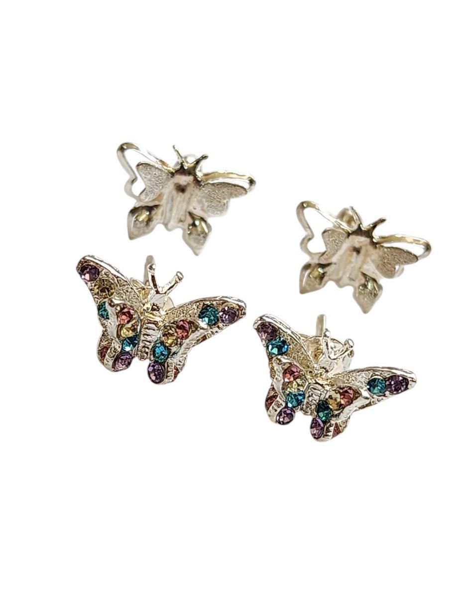 Set de aretes de plata P 925 con acabado brillante 2