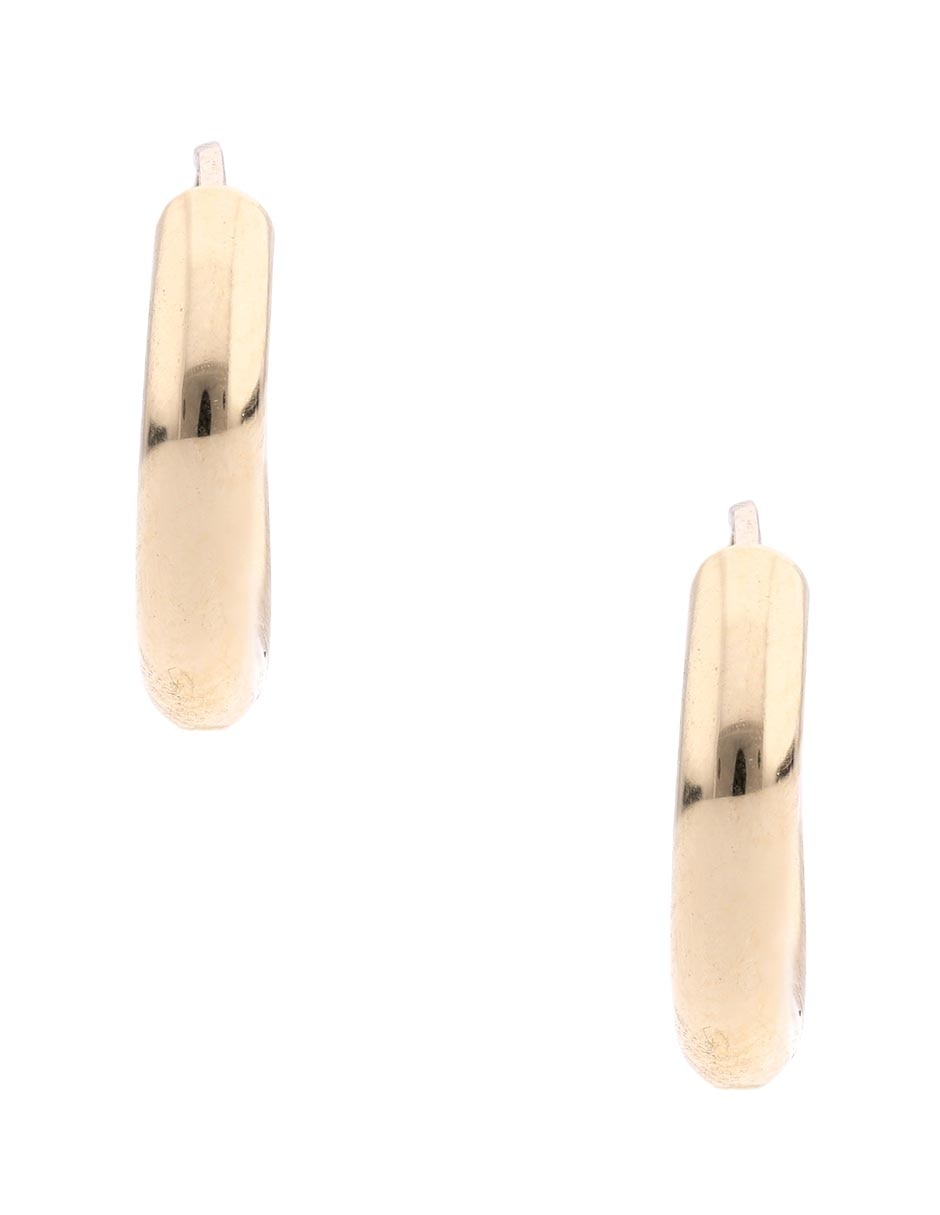 Arracadas de oro amarillo 14 K con acabado pulido 1