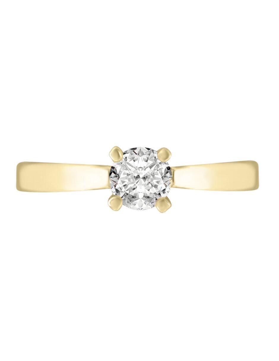 Anillo de compromiso 14 k Lisandra diamante 1