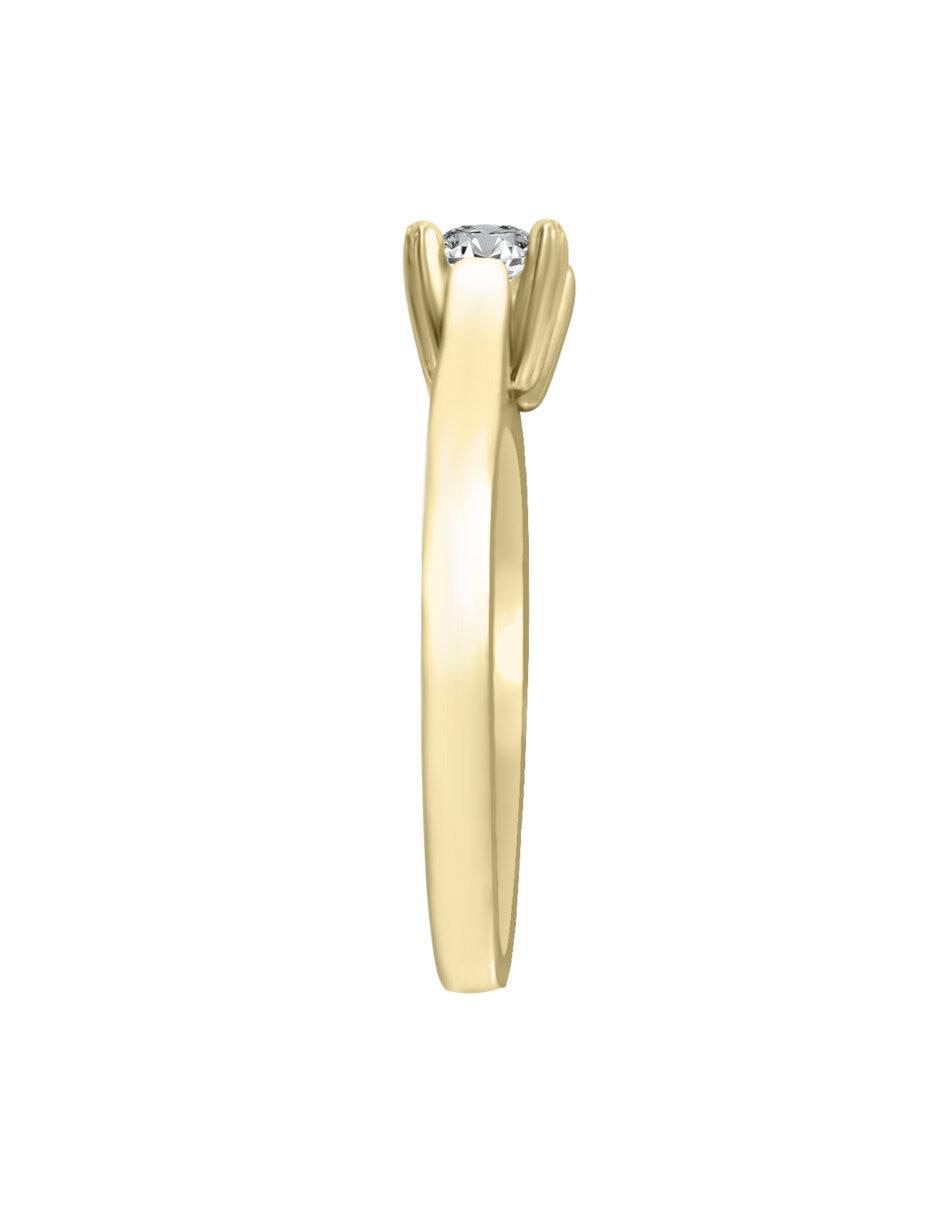 Anillo de compromiso 14 k Lisandra diamante 5