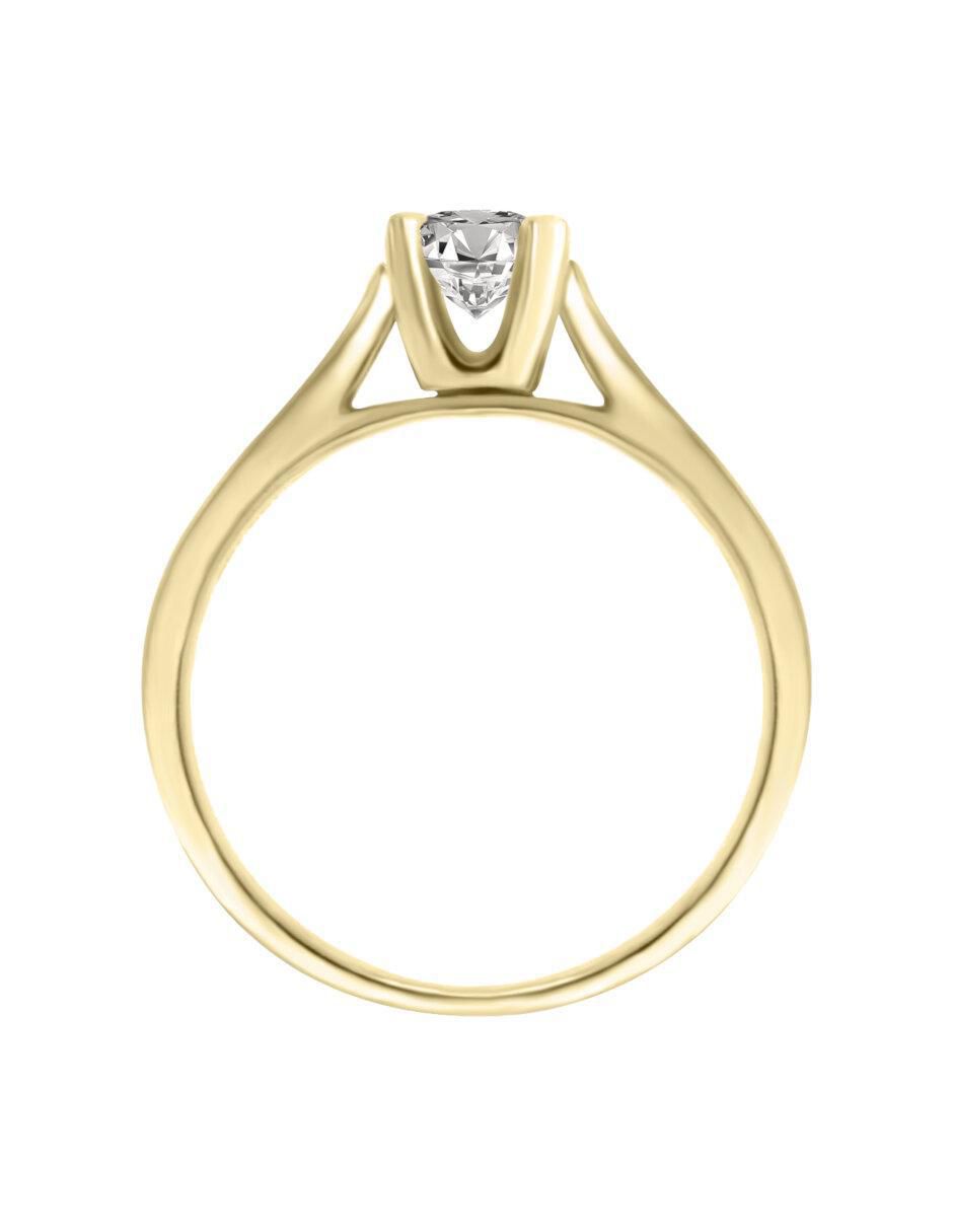 Anillo de compromiso 14 k Lisandra diamante 4