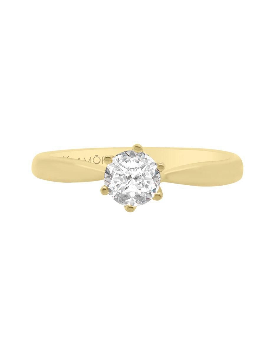 Anillo de compromiso 14 k Kara diamante Anillo de compromiso 14 k Kara diamante