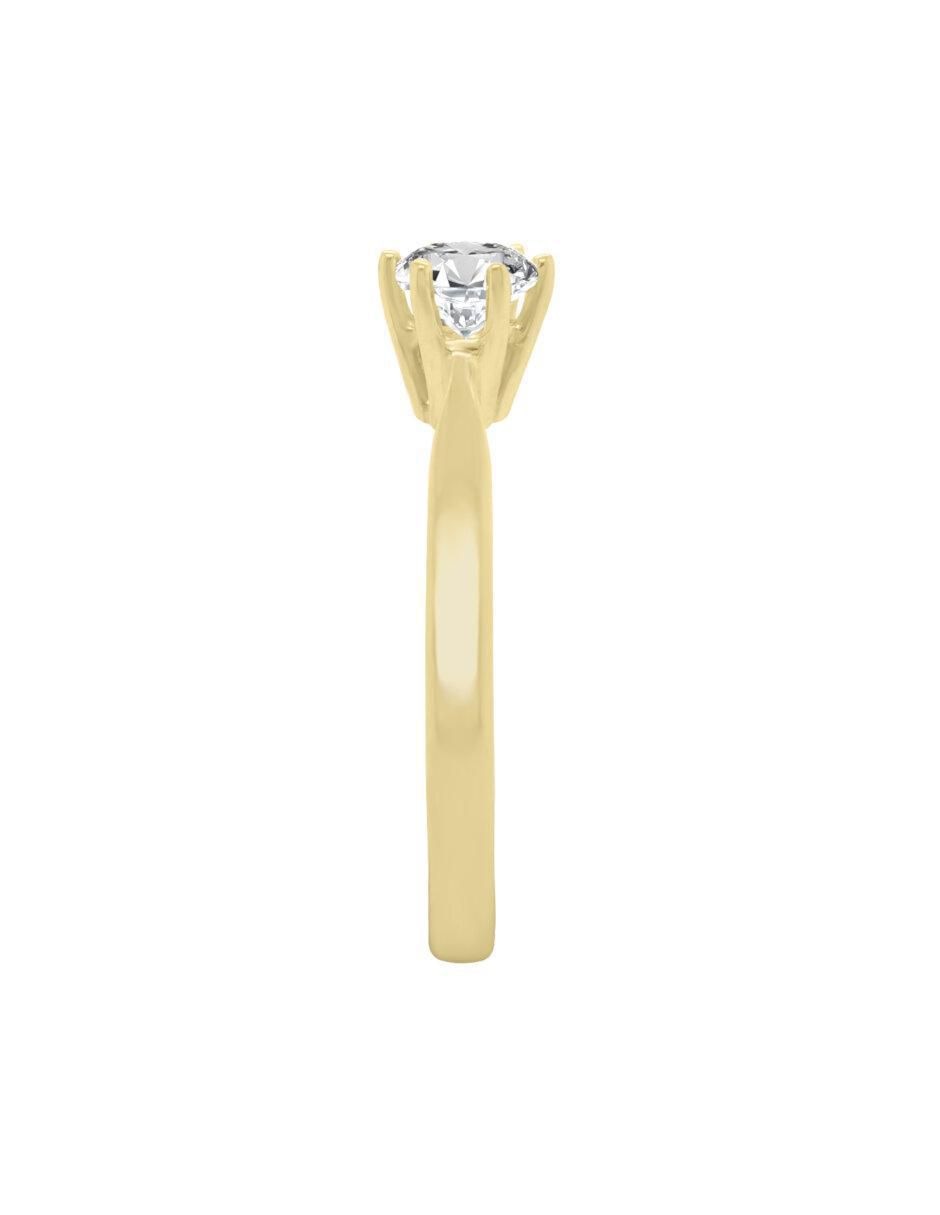 Anillo de compromiso 14 k Kara diamante 4