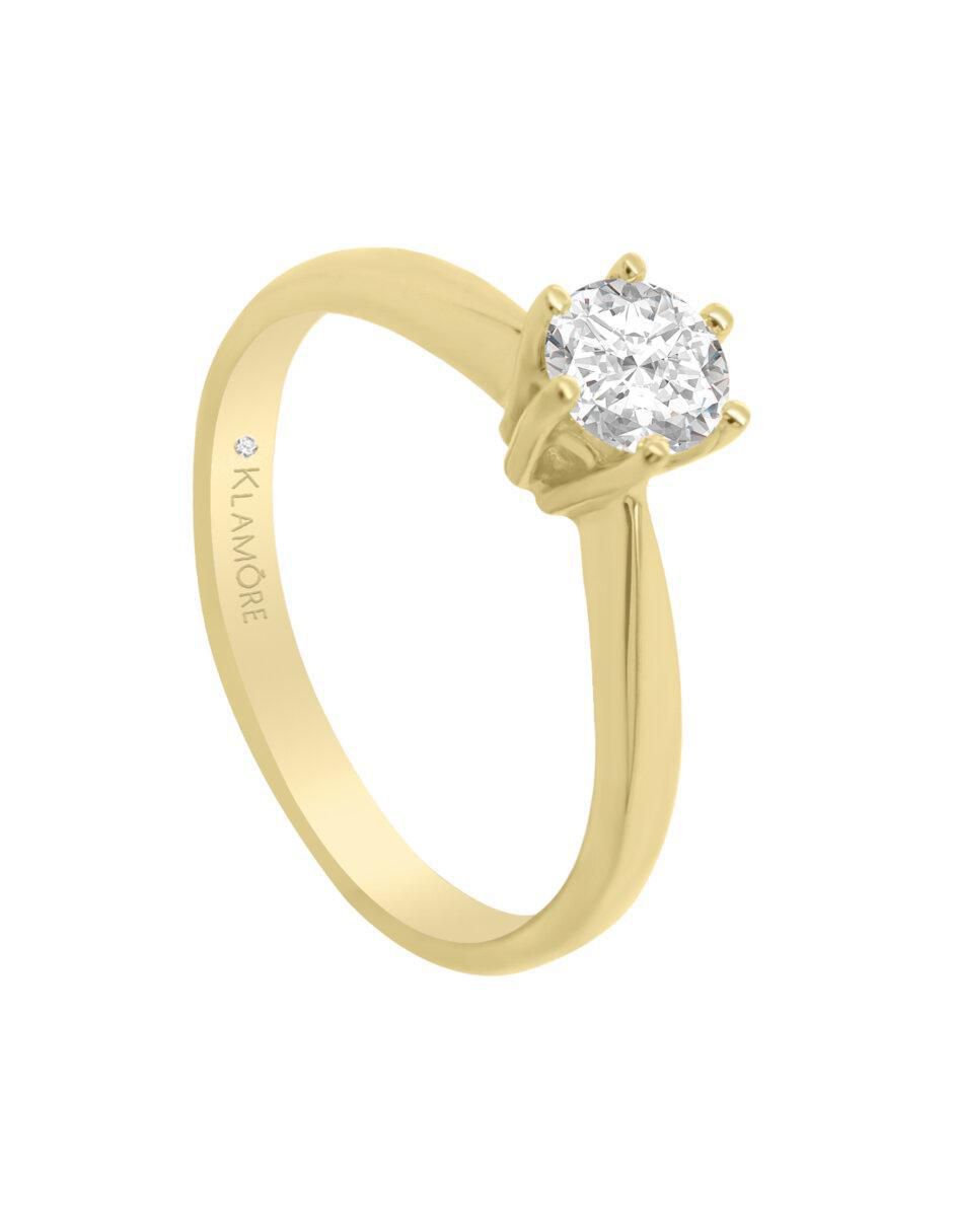 Anillo de compromiso 14 k Kara diamante 2