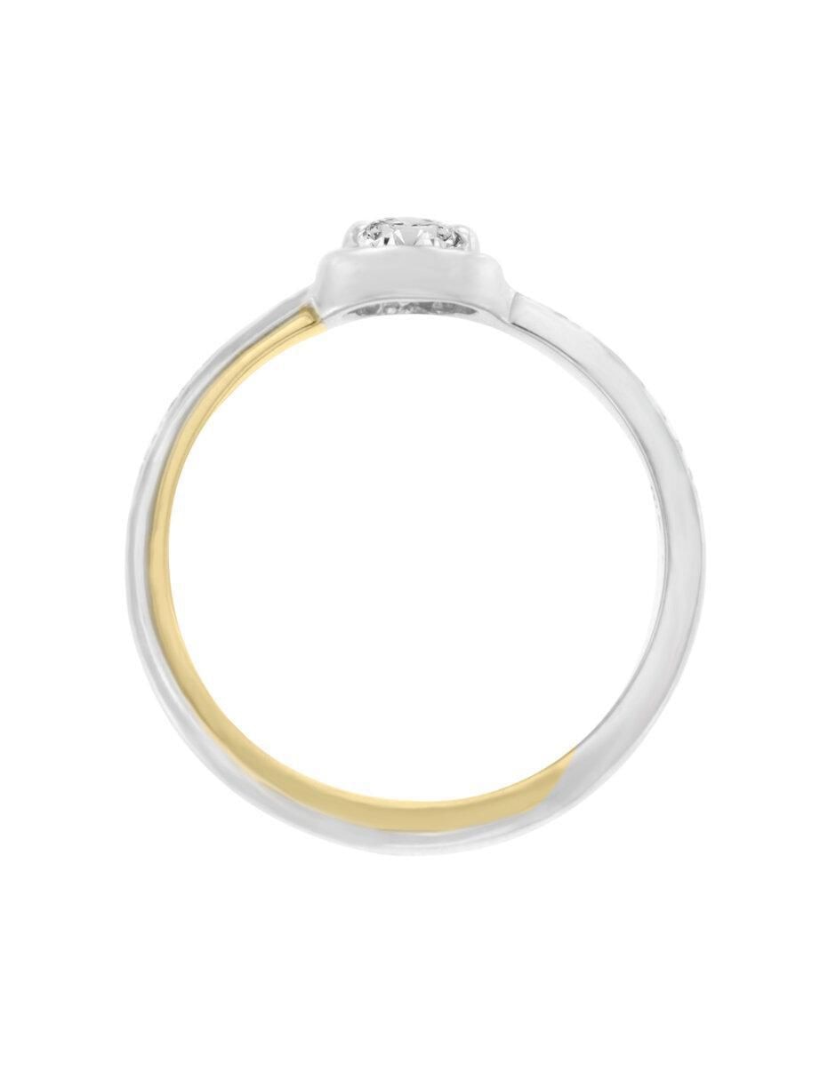 Anillo de compromiso 14 k Olimpia diamante 4