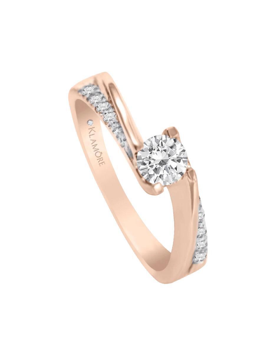 Anillo de compromiso 14 k Marggie diamante 3