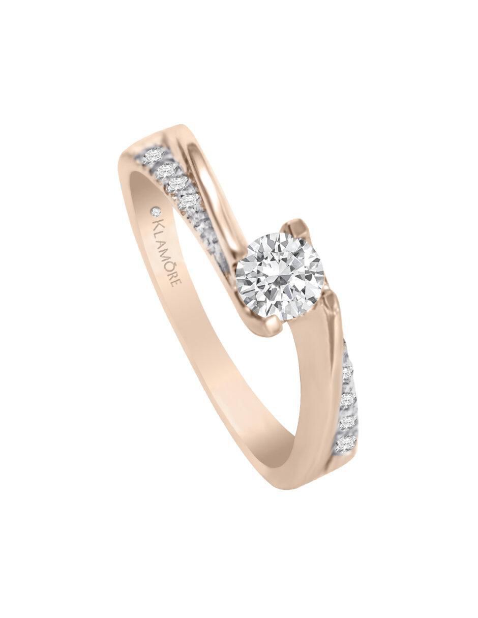 Anillo de compromiso 14 k Marggie diamante 5