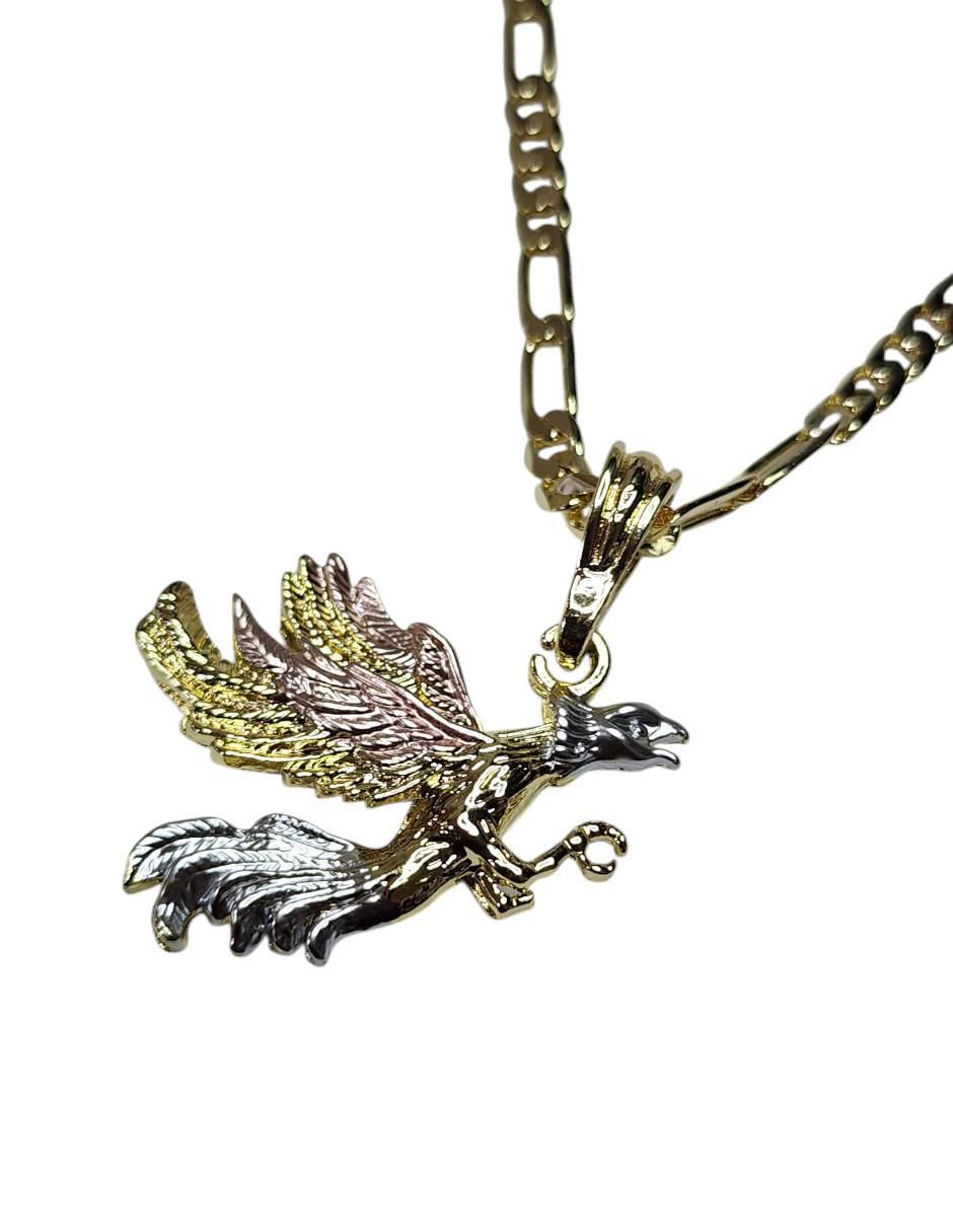Collar con dije gallo Peles de oro laminado 14 K 3