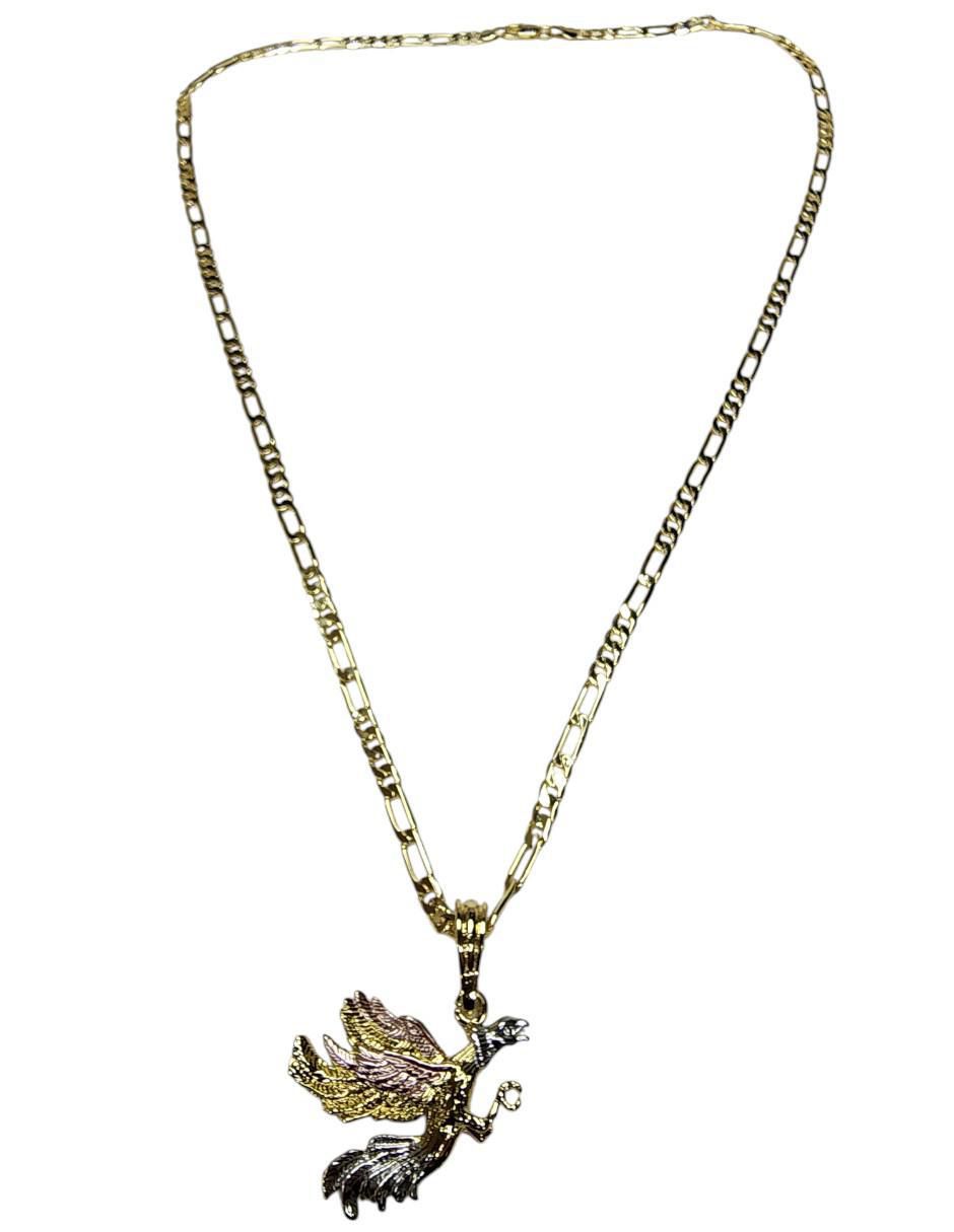 Collar con dije gallo Peles de oro laminado 14 K 4