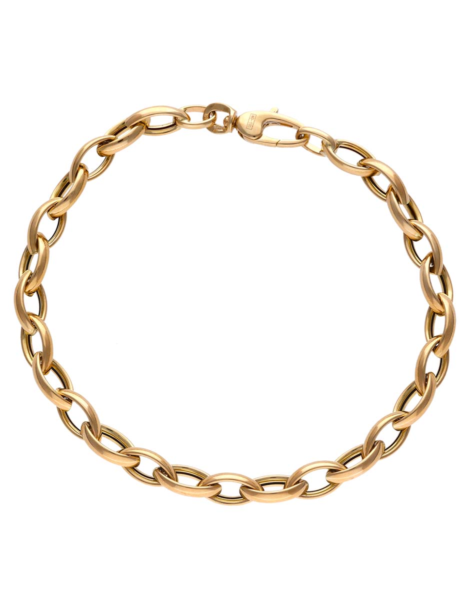 Pulsera de oro amarillo 14 K con acabado brillante 1