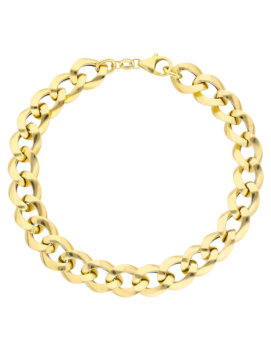Pulsera de oro amarillo 14 k con acabado brillante 1