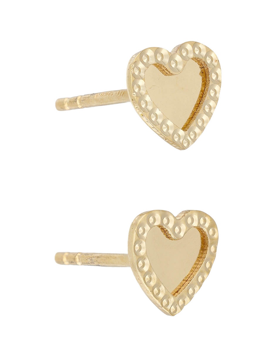 Broqueles de corazón con acabado brillante 2