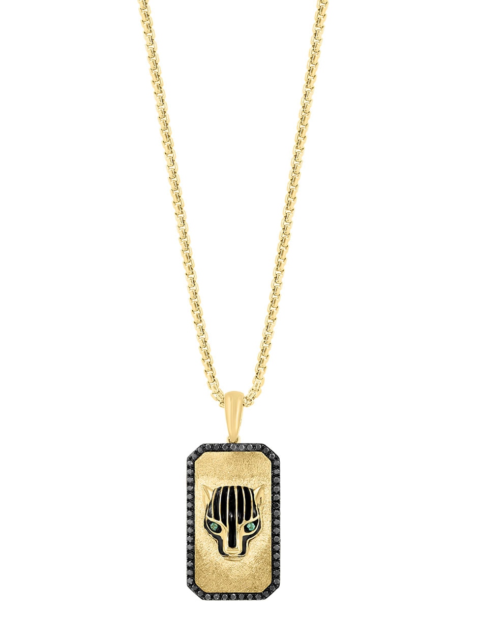 Collar con dije cuadrado Effy de oro amarillo 14 K