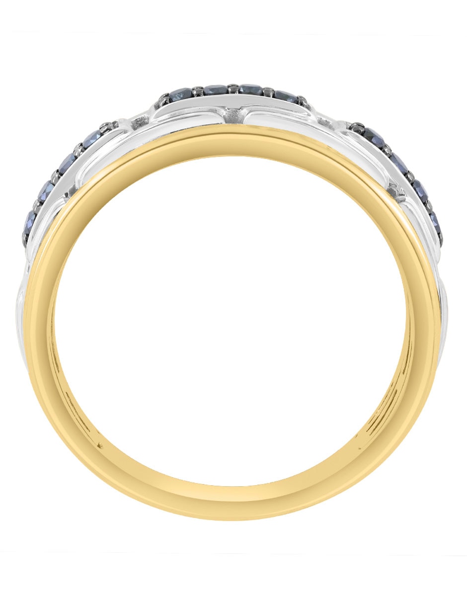Anillo 14 k de oro blanco diamante negro 2