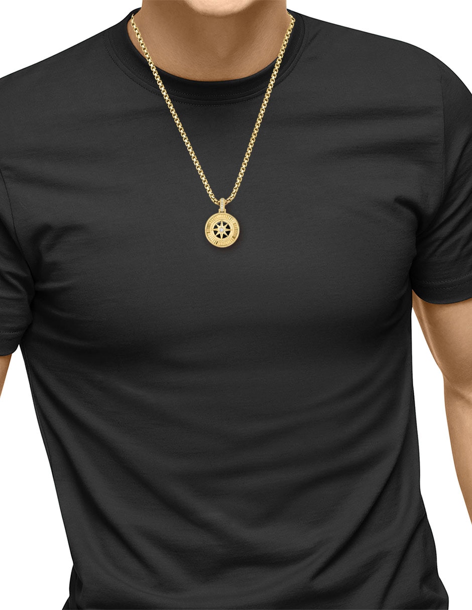 Collar con dije de oro amarillo 14 K