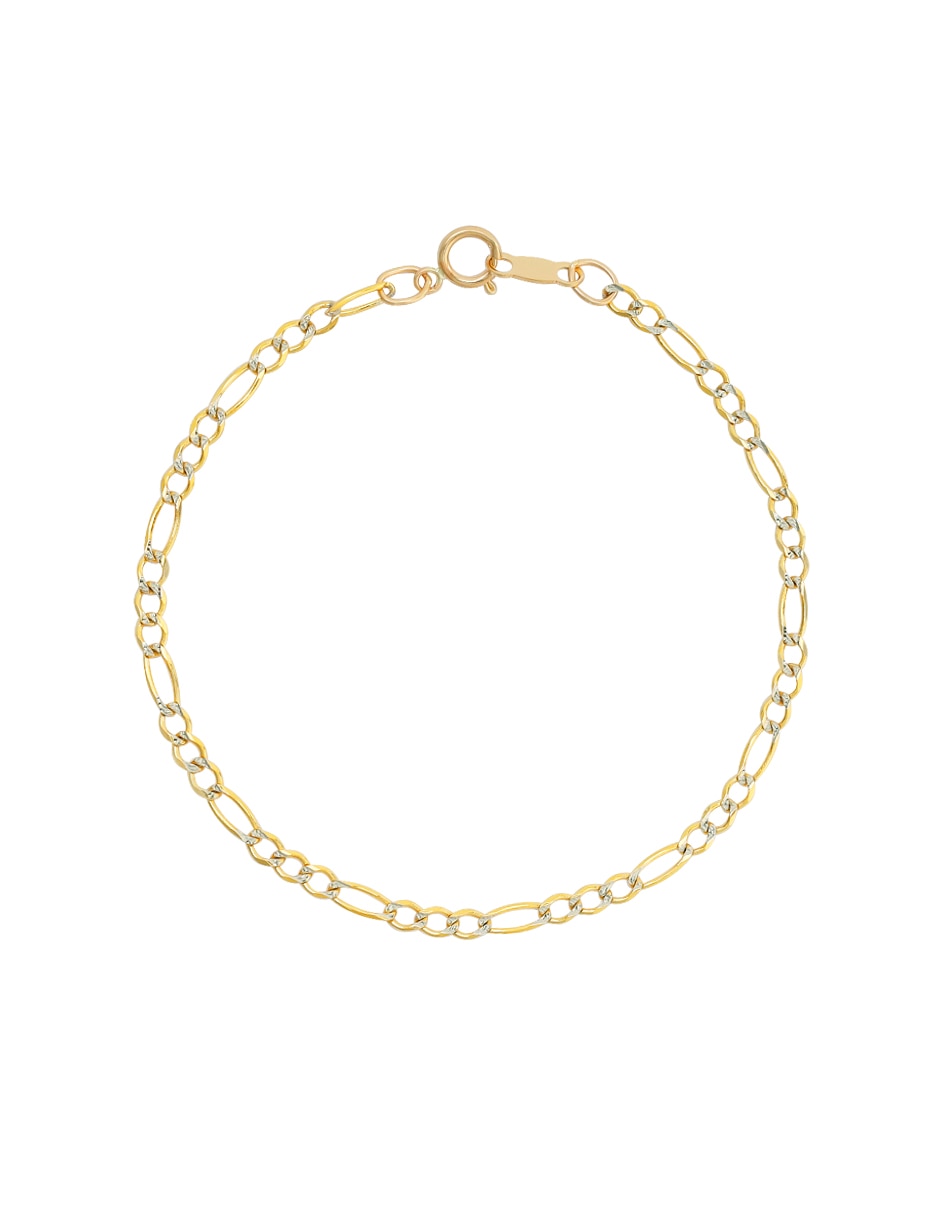 Pulsera de oro 14 K acabado pavé