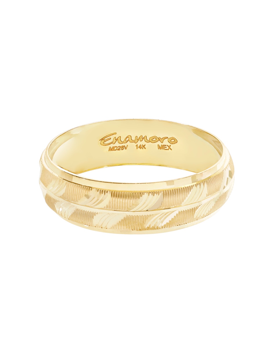 Argolla de oro amarillo 14 k d cadena