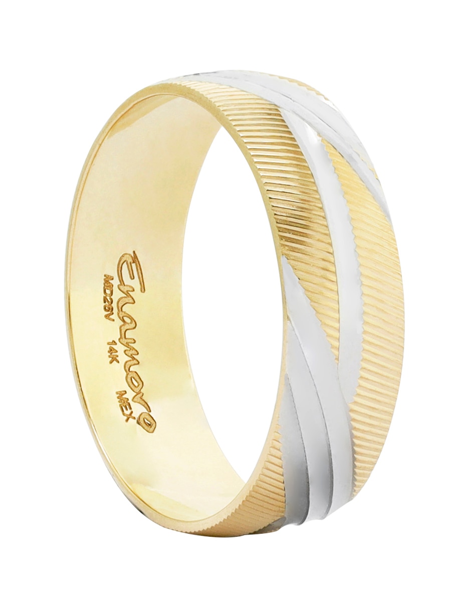 Argolla de oro amarillo 14 k d cadena