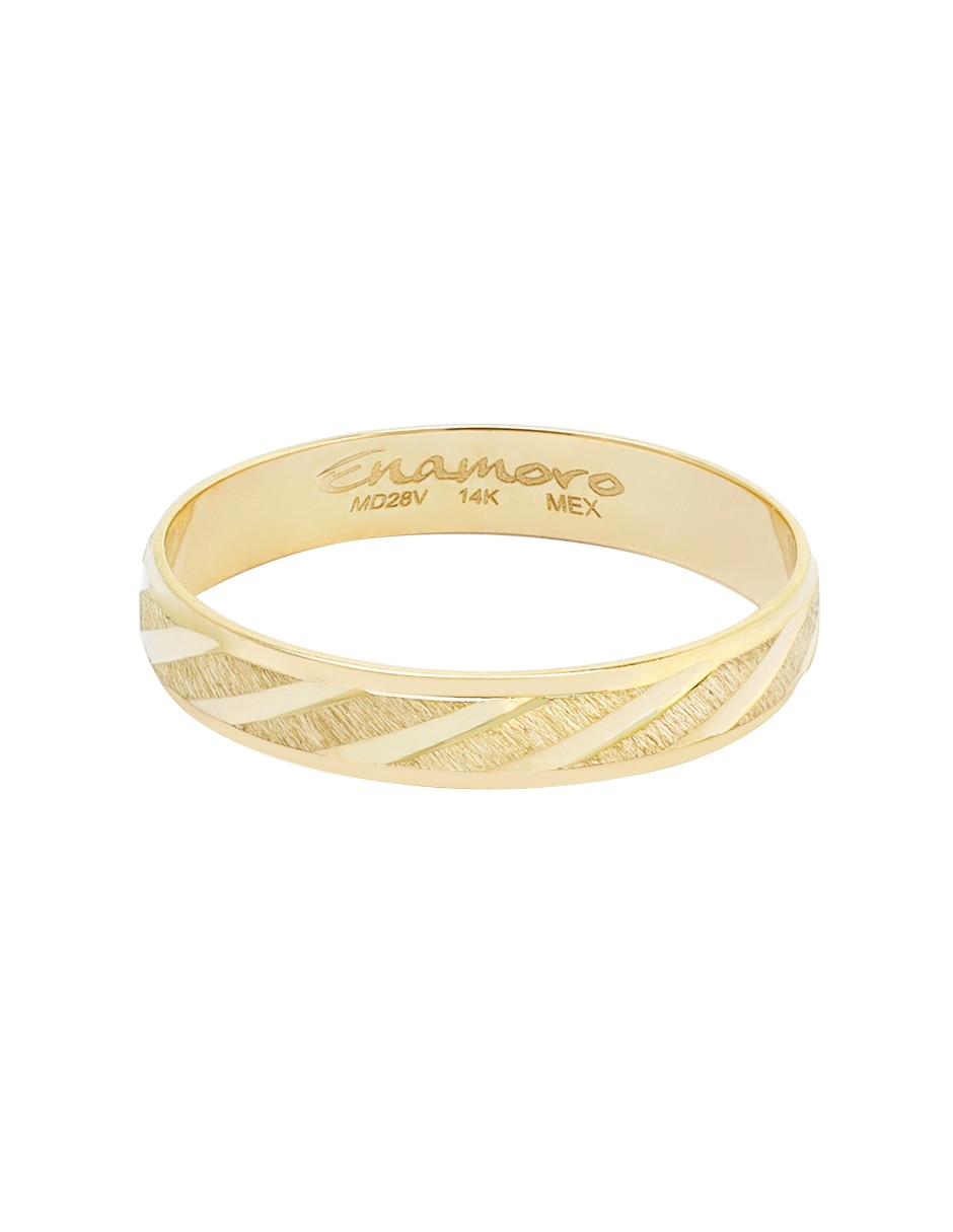 Argolla de oro amarillo 14 k d cadena