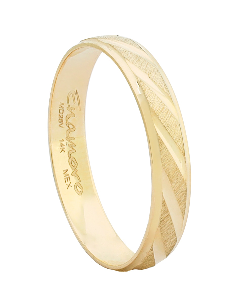 Argolla de oro amarillo 14 k d cadena