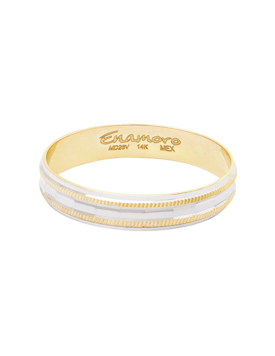 Argolla de oro amarillo 14 k d cadena